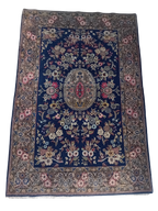 Tappeto Qum Vecchio in Lana e Cotone – 157x104 cm, Fatto a Mano