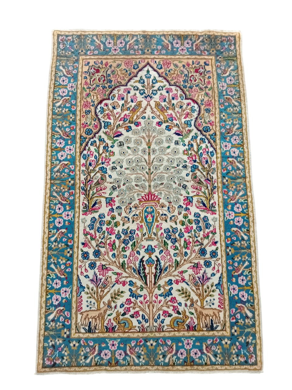 Tappeto Kirman Vecchio – 150x95 cm, Lana e Cotone, Fatto a Mano