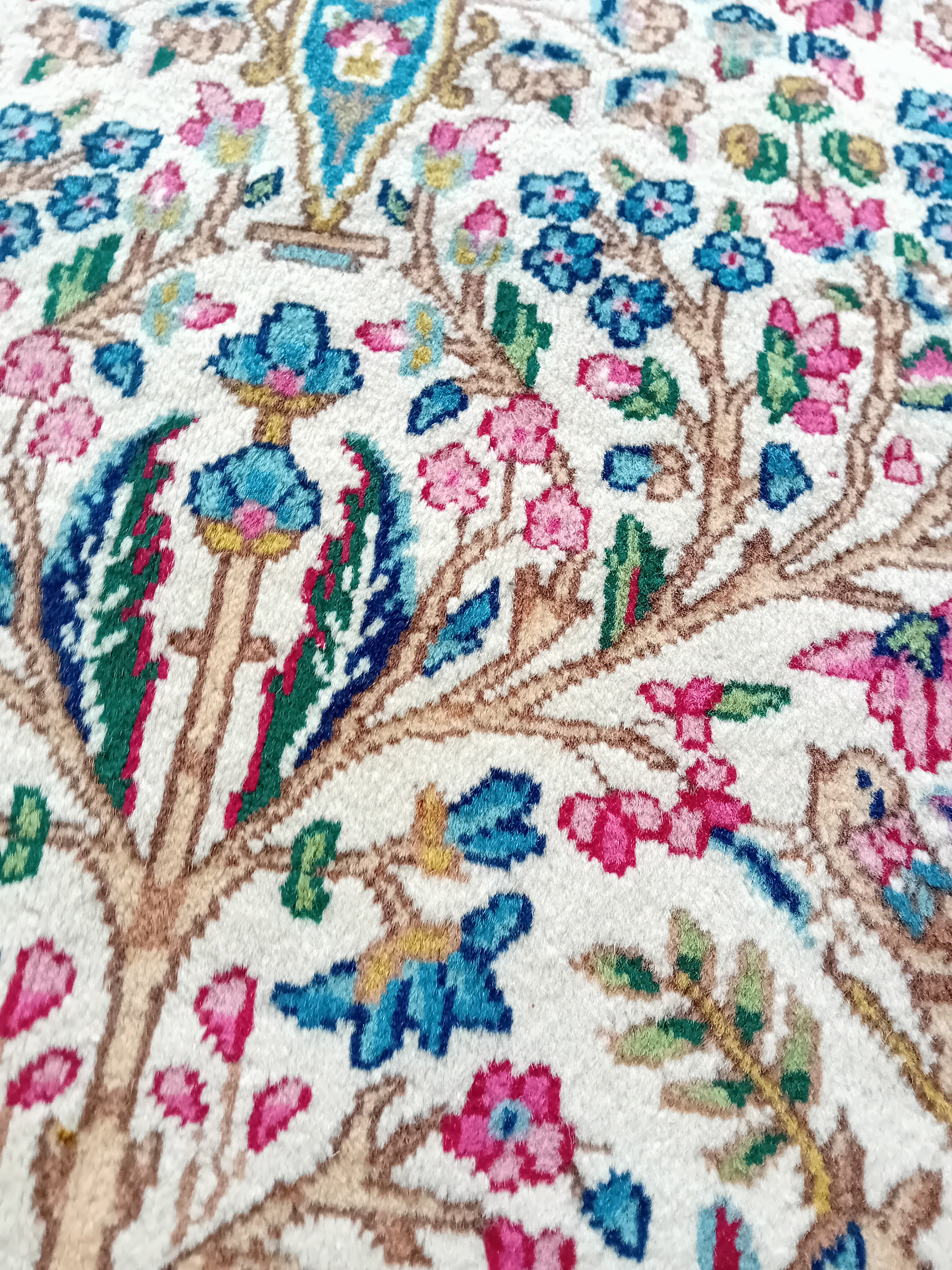 Tappeto Kirman Vecchio – 150x95 cm, Lana e Cotone, Fatto a Mano