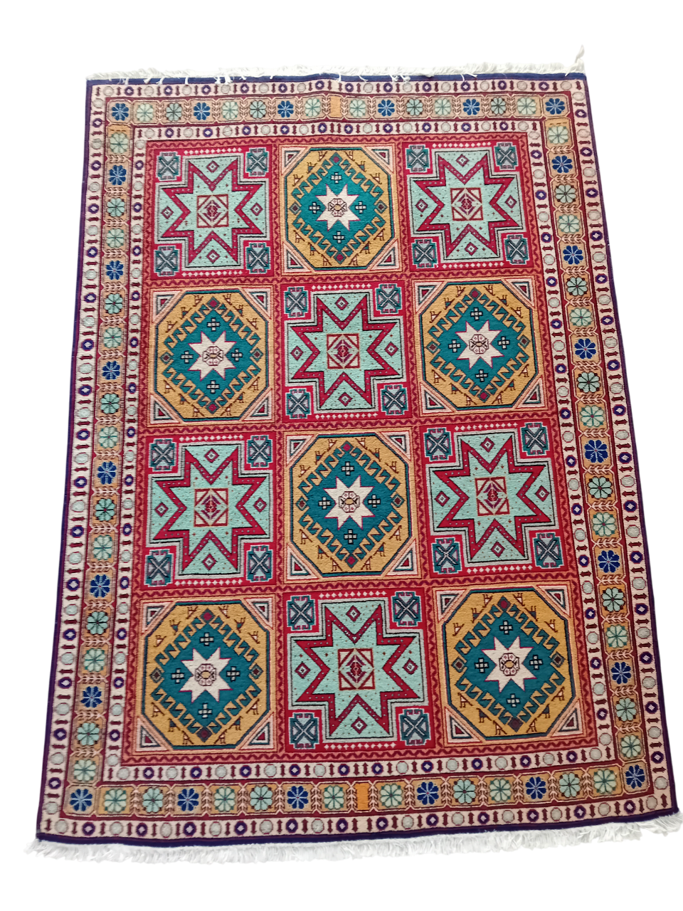 Tappeto Tabriz Fatto a Mano in Lana e cotone – 143x104 cm