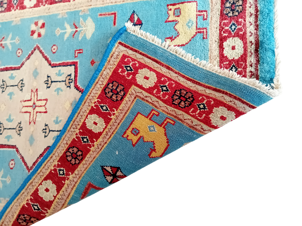 Tappeto Kazak fatto a mano – Qualità Gold – 100 x 55 cm