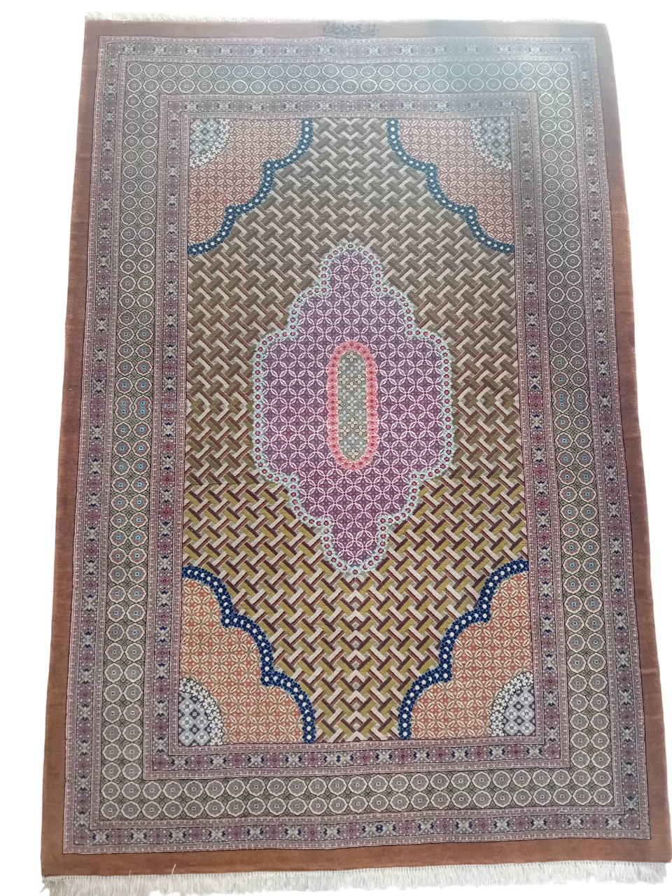 Tappeto Qum in Lana e Seta, 150x100 cm, Fatto a Mano