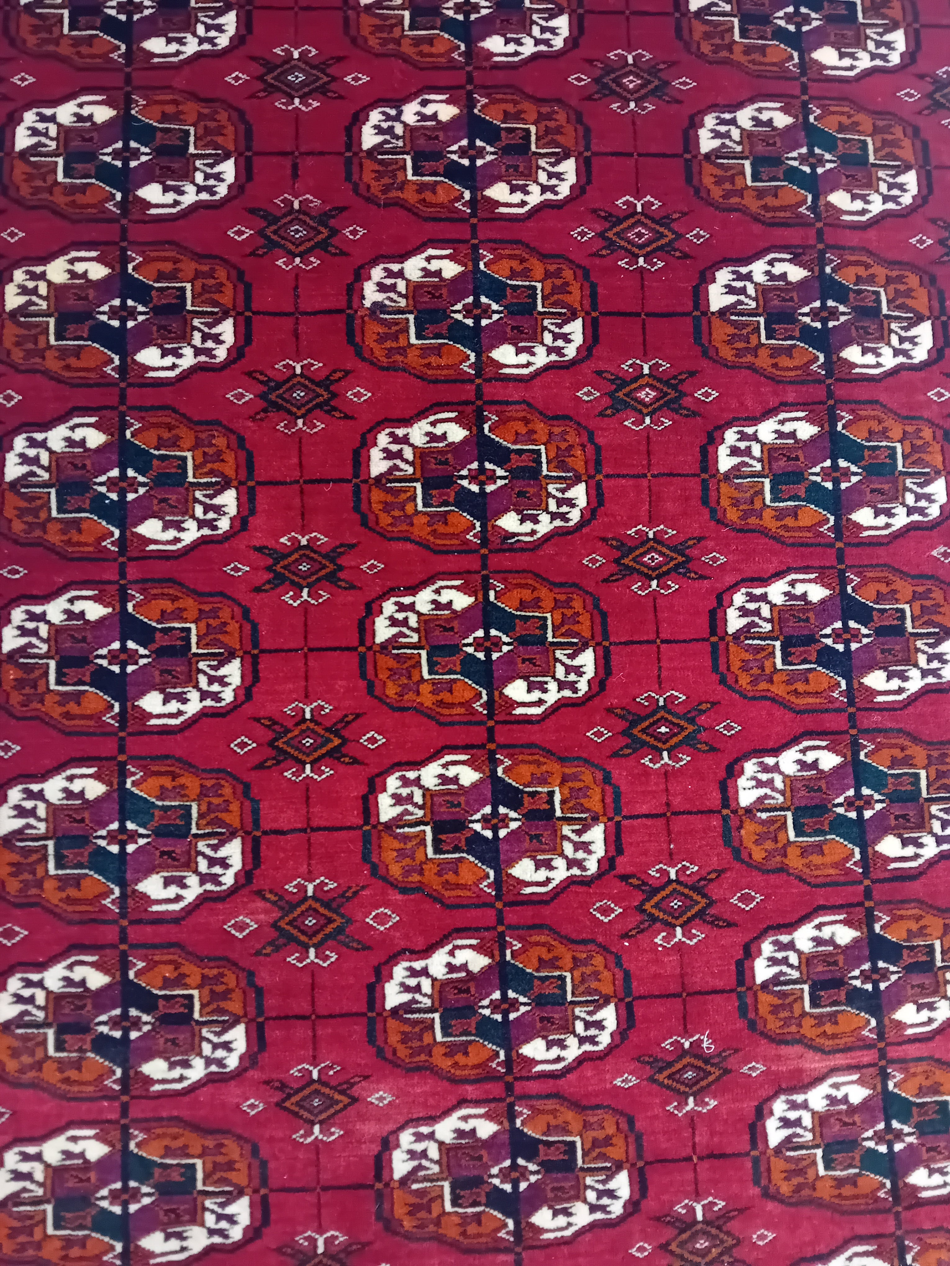 Tappeto Bukara vecchio annodato a mano 150 x 100 cm – Lana su lana