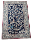 Tappeto Nain Tudeshk vecchio annodato a mano 158 x 108 cm – Lana, seta e cotone