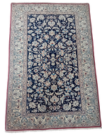 Tappeto Nain Tudeshk vecchio annodato a mano 158 x 108 cm – Lana, seta e cotone