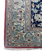 Tappeto Nain Tudeshk vecchio annodato a mano 158 x 108 cm – Lana, seta e cotone