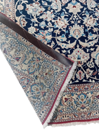 Tappeto Nain Tudeshk vecchio annodato a mano 158 x 108 cm – Lana, seta e cotone