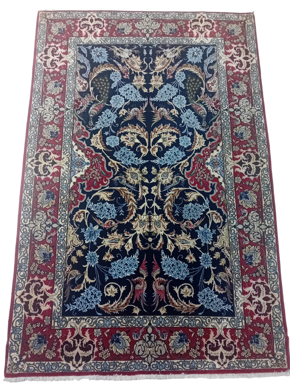 Tappeto Isfahan in Lana e Seta – 162 x 105 cm