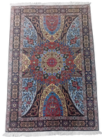 Tappeto Tabriz 153x100 cm in Lana, Seta e Cotone