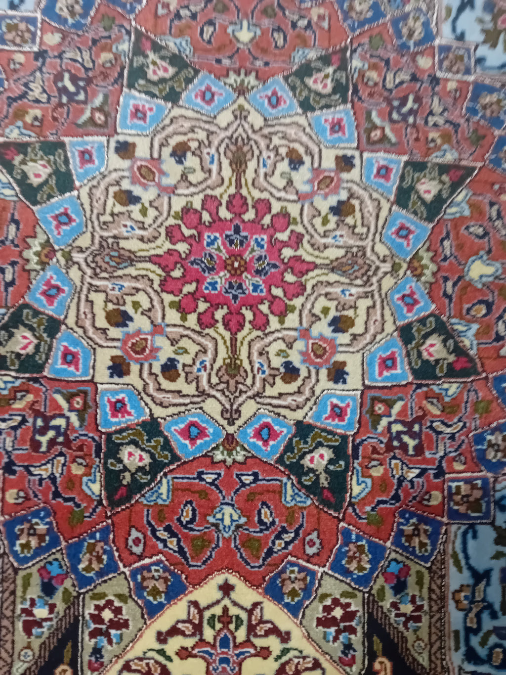 Tappeto Tabriz 153x100 cm in Lana, Seta e Cotone