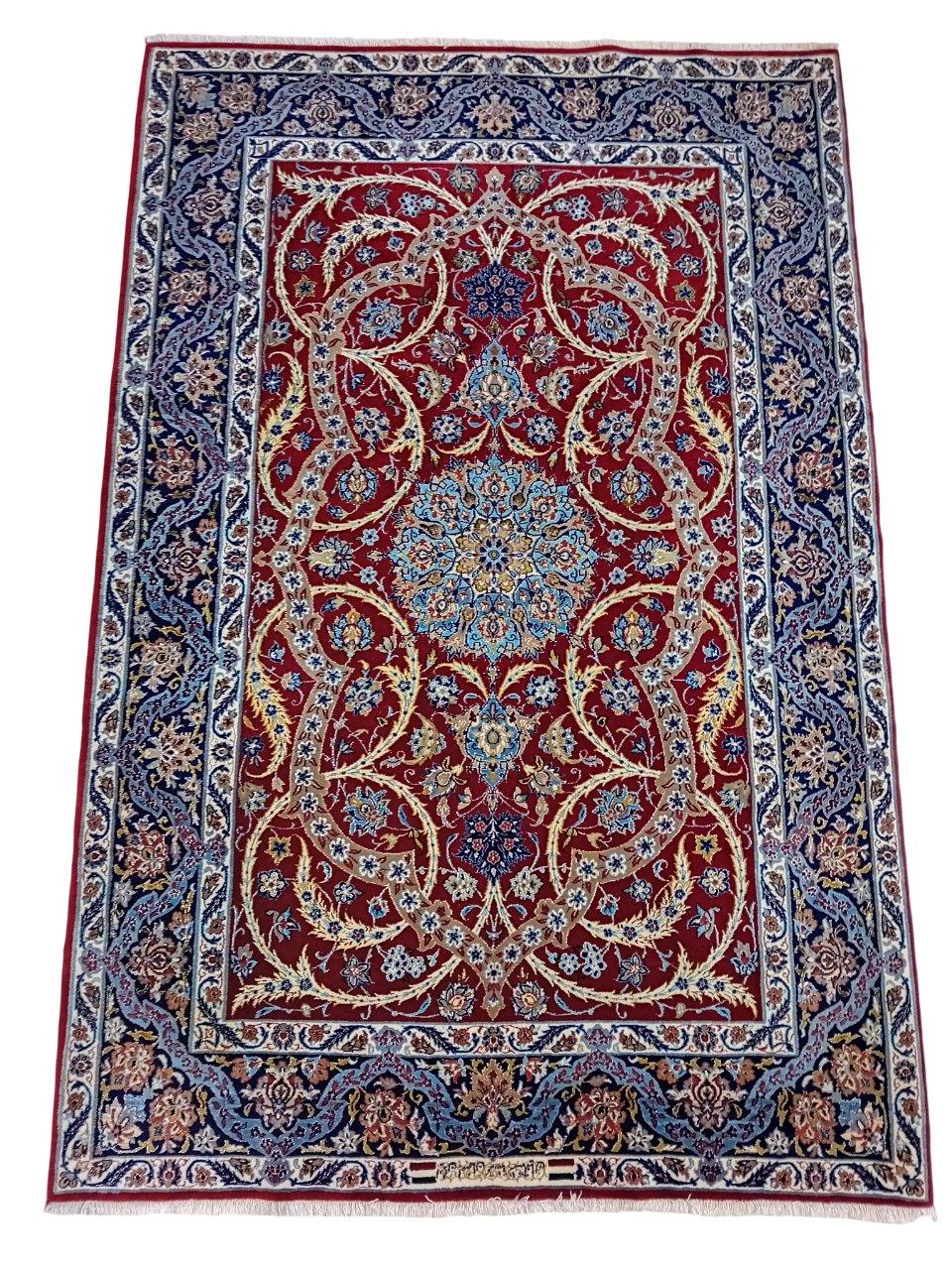 Tappeto Isfahan 170x113 cm in Lana e Seta