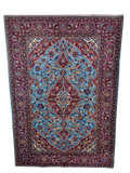 Tappeto Kashan Vecchio 153x106 cm in Lana e Cotone
