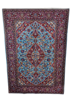 Tappeto Kashan Vecchio 153x106 cm in Lana e Cotone