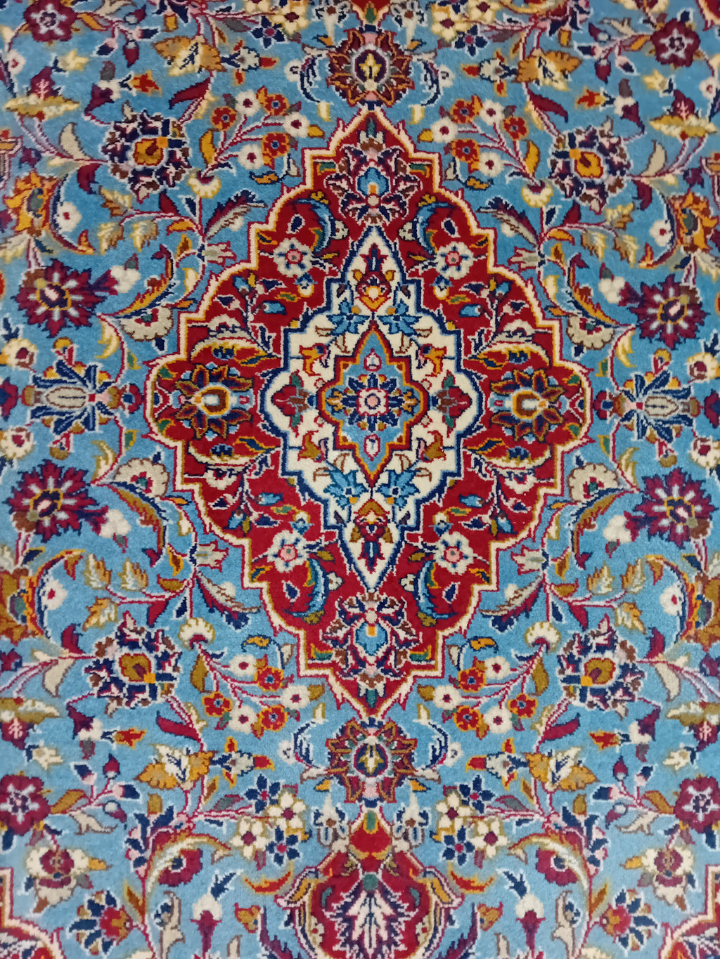 Tappeto Kashan Vecchio 153x106 cm in Lana e Cotone