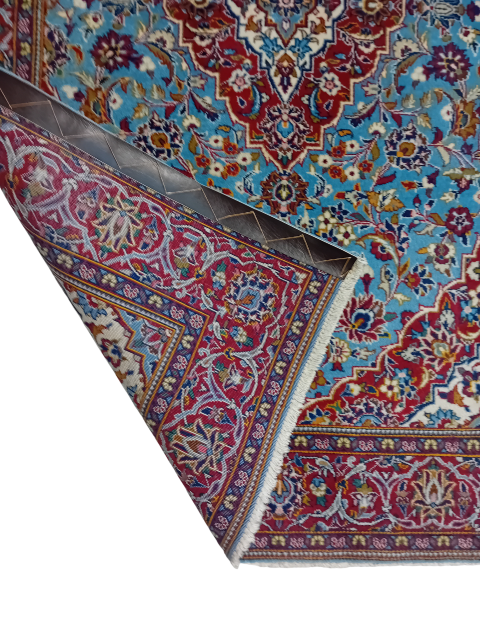 Tappeto Kashan Vecchio 153x106 cm in Lana e Cotone