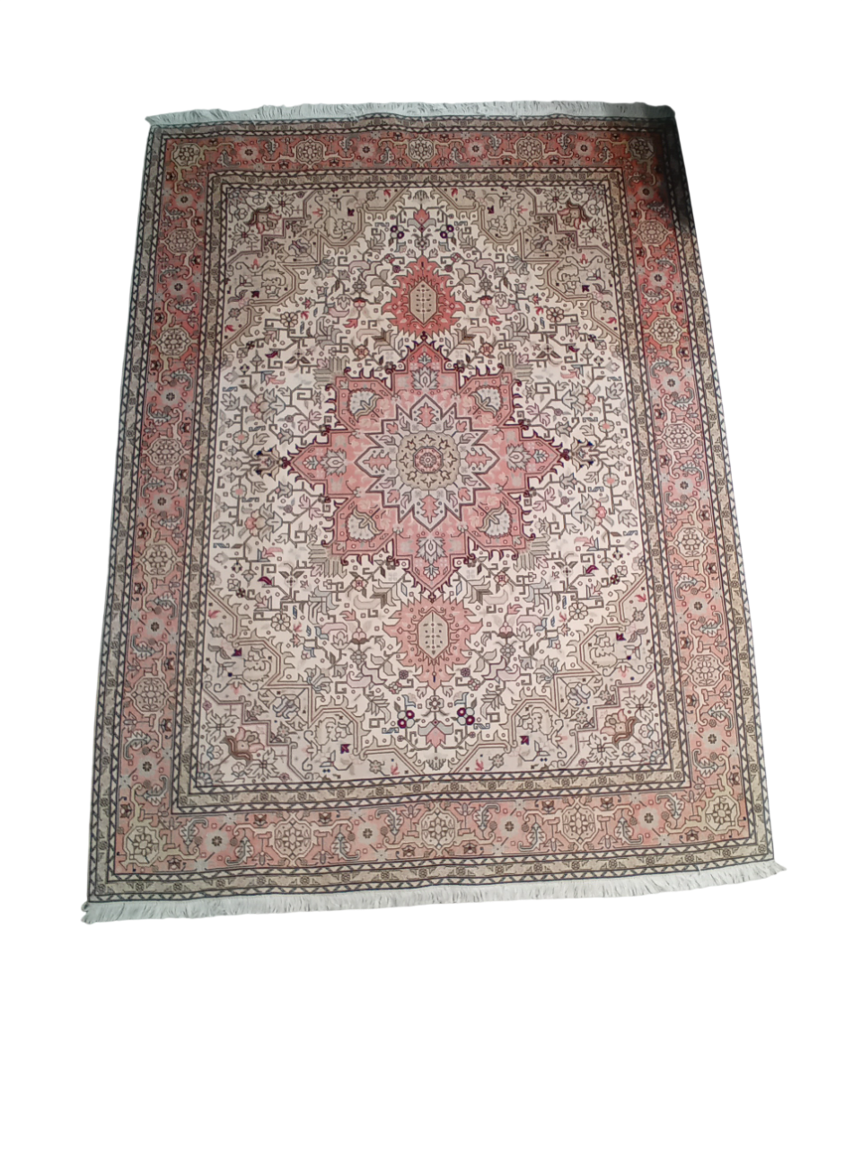 Tappeto Tabriz 207x157 cm in Lana, Seta e Cotone