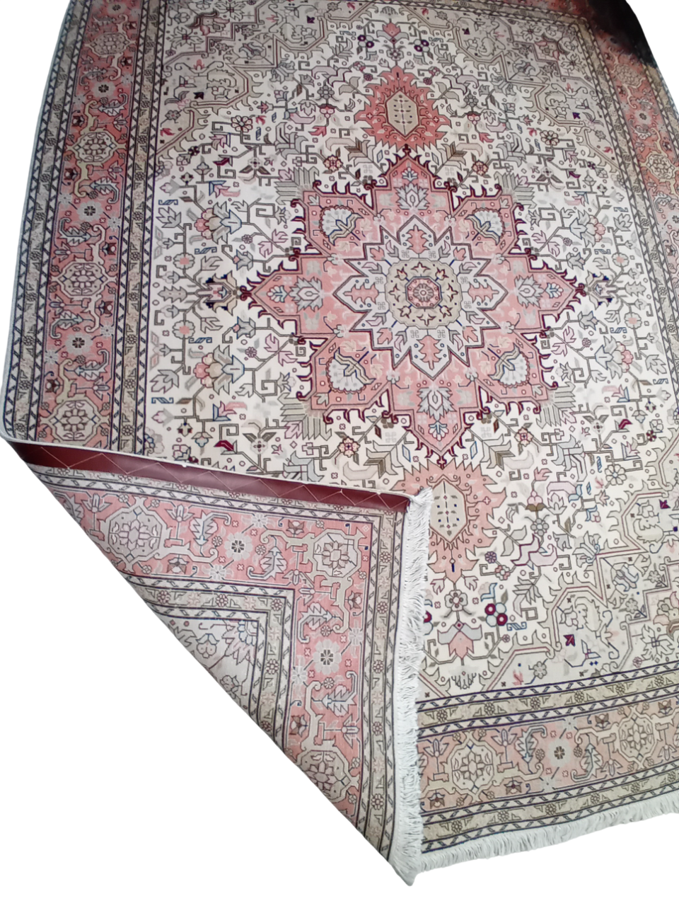 Tappeto Tabriz 207x157 cm in Lana, Seta e Cotone