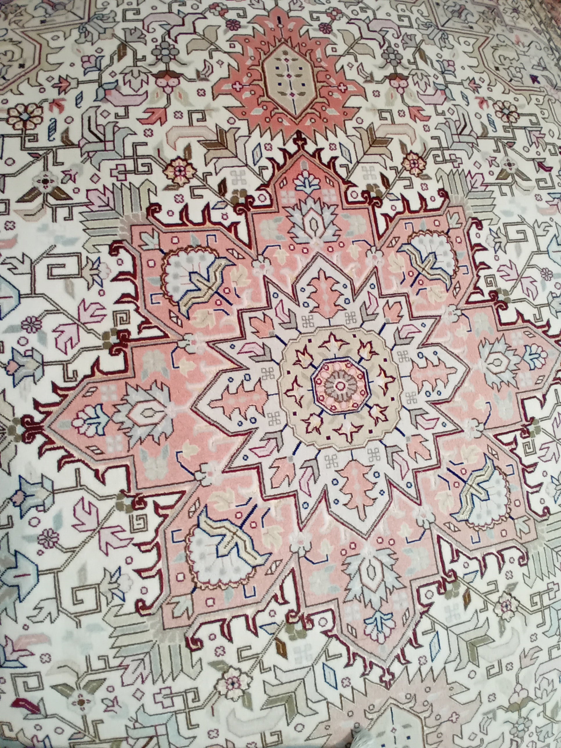 Tappeto Tabriz 207x157 cm in Lana, Seta e Cotone