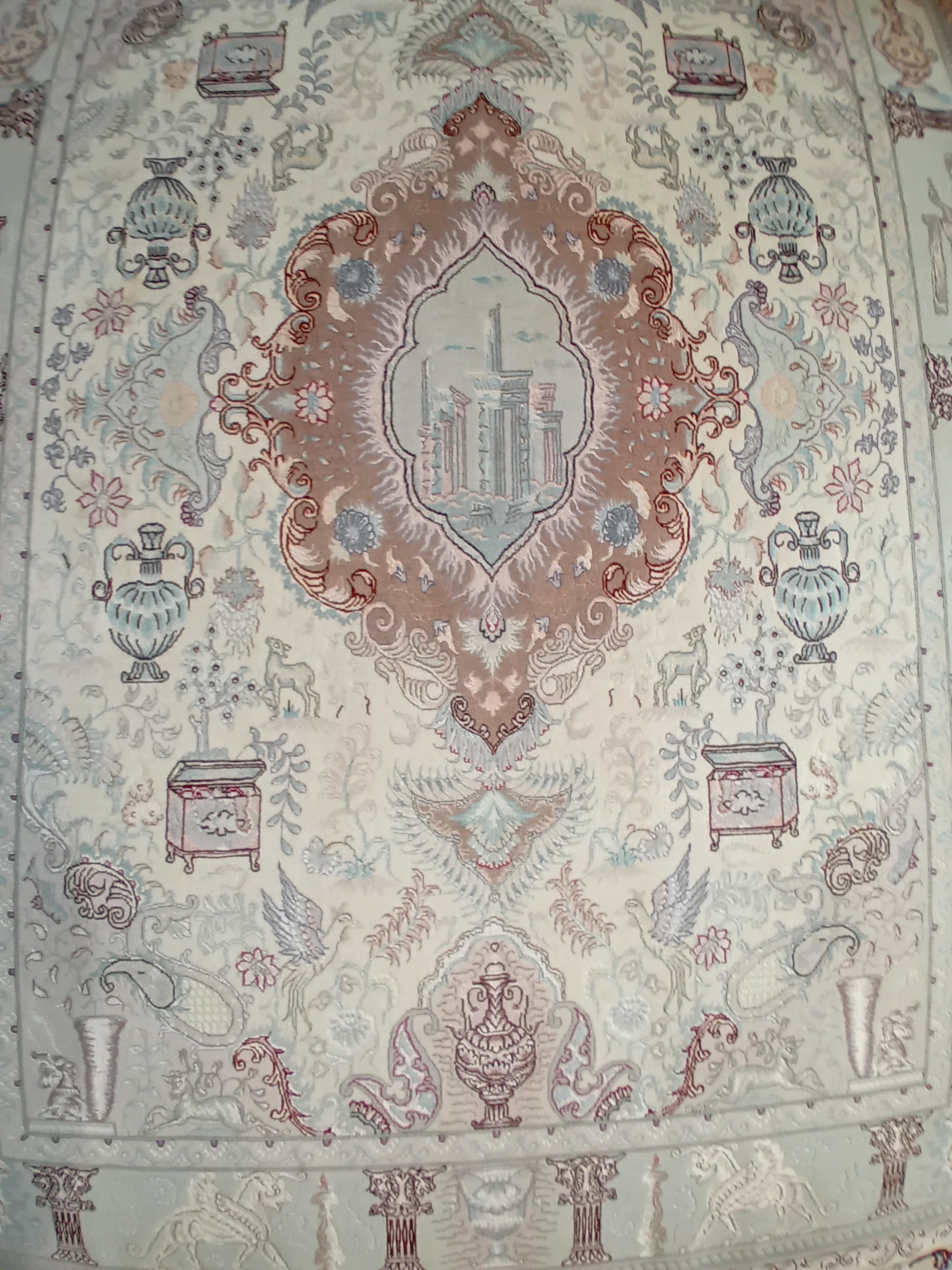Tappeto Tabriz in Lana e Seta su Seta – 210 x 152 cm