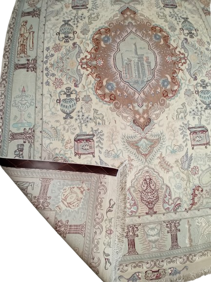 Tappeto Tabriz in Lana e Seta su Seta – 210 x 152 cm