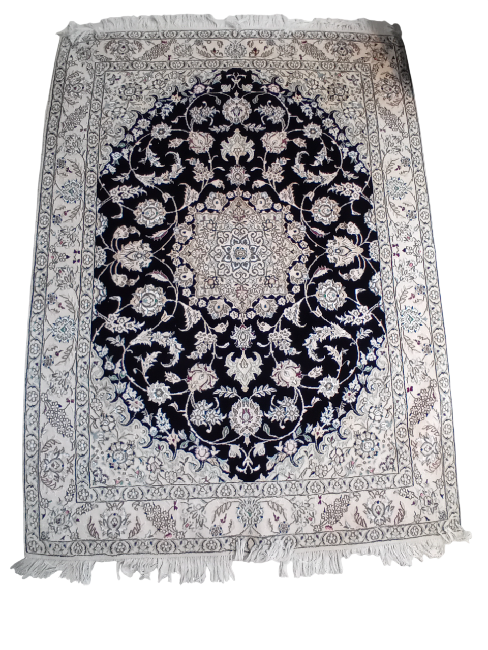 Tappeto Nain 9la 200x155 cm – Lana, Seta e Cotone