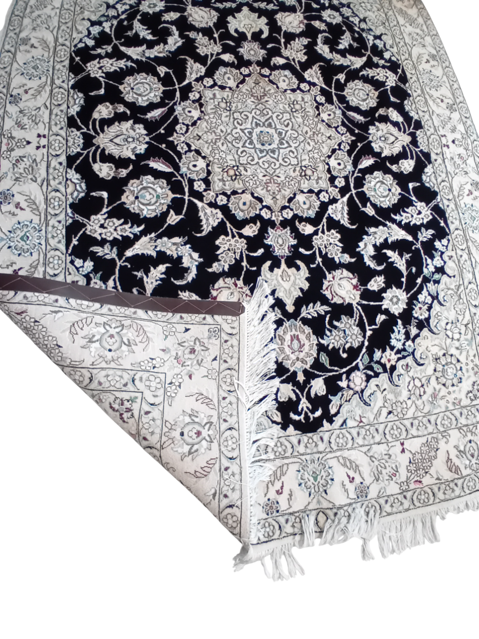 Tappeto Nain 9la 200x155 cm – Lana, Seta e Cotone