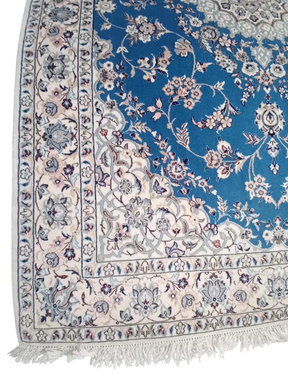 Tappeto Nain 9la 205x140 cm – Lana, Seta e Cotone