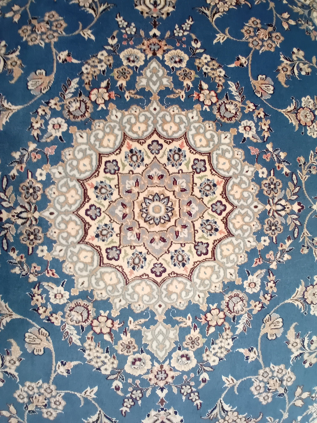 Tappeto Nain 9la 205x140 cm – Lana, Seta e Cotone