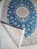 Tappeto Nain 9la 205x140 cm – Lana, Seta e Cotone