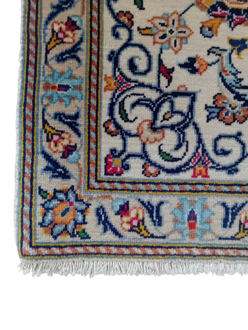 Tappeto Kashan in Lana e Cotone – 127 x 64 cm