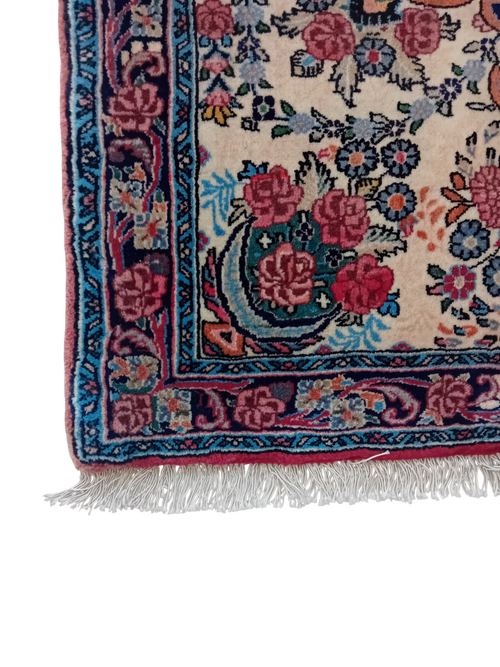 Tappeto Bijar in Lana e Cotone – 93 x 80 cm