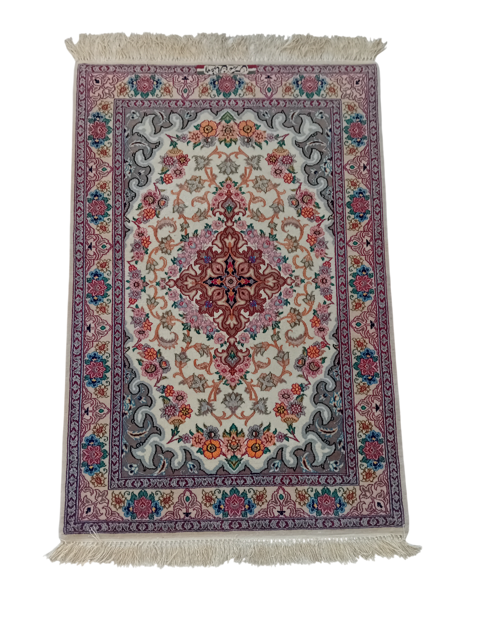 Tappeto Isfahan in Lana e Seta – 105 x 70 cm