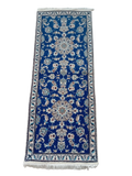 Tappeto Nain 195x77 cm in Lana, Seta e Cotone