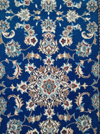 Tappeto Nain 195x77 cm in Lana, Seta e Cotone