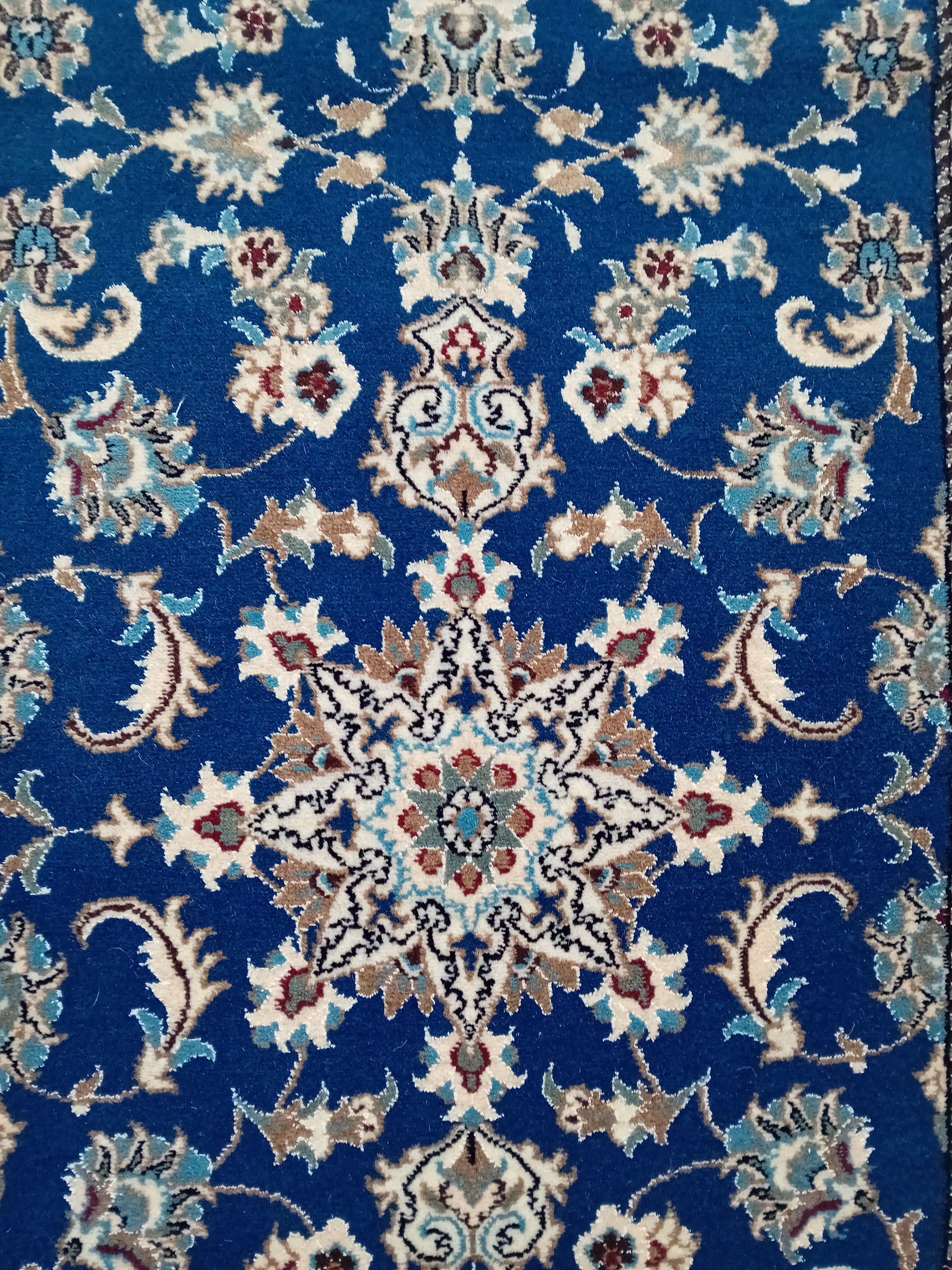Tappeto Nain 195x77 cm in Lana, Seta e Cotone