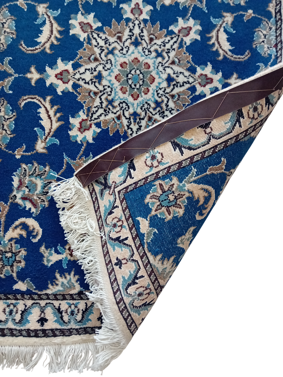 Tappeto Nain 195x77 cm in Lana, Seta e Cotone