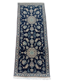 Tappeto Nain 200x80 cm in Lana, Seta e Cotone