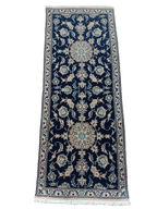 Tappeto Nain 200x80 cm in Lana, Seta e Cotone