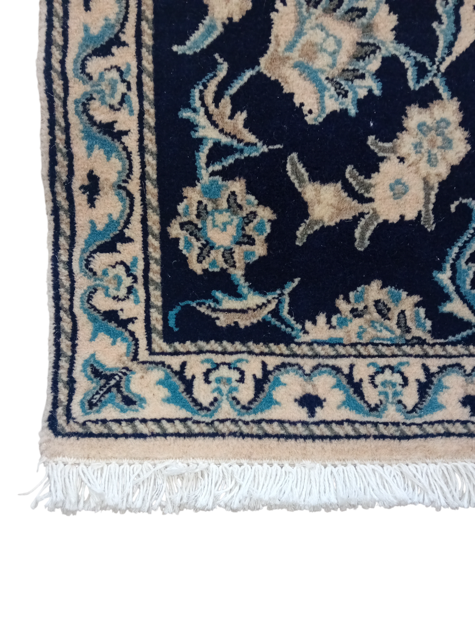 Tappeto Nain 200x80 cm in Lana, Seta e Cotone