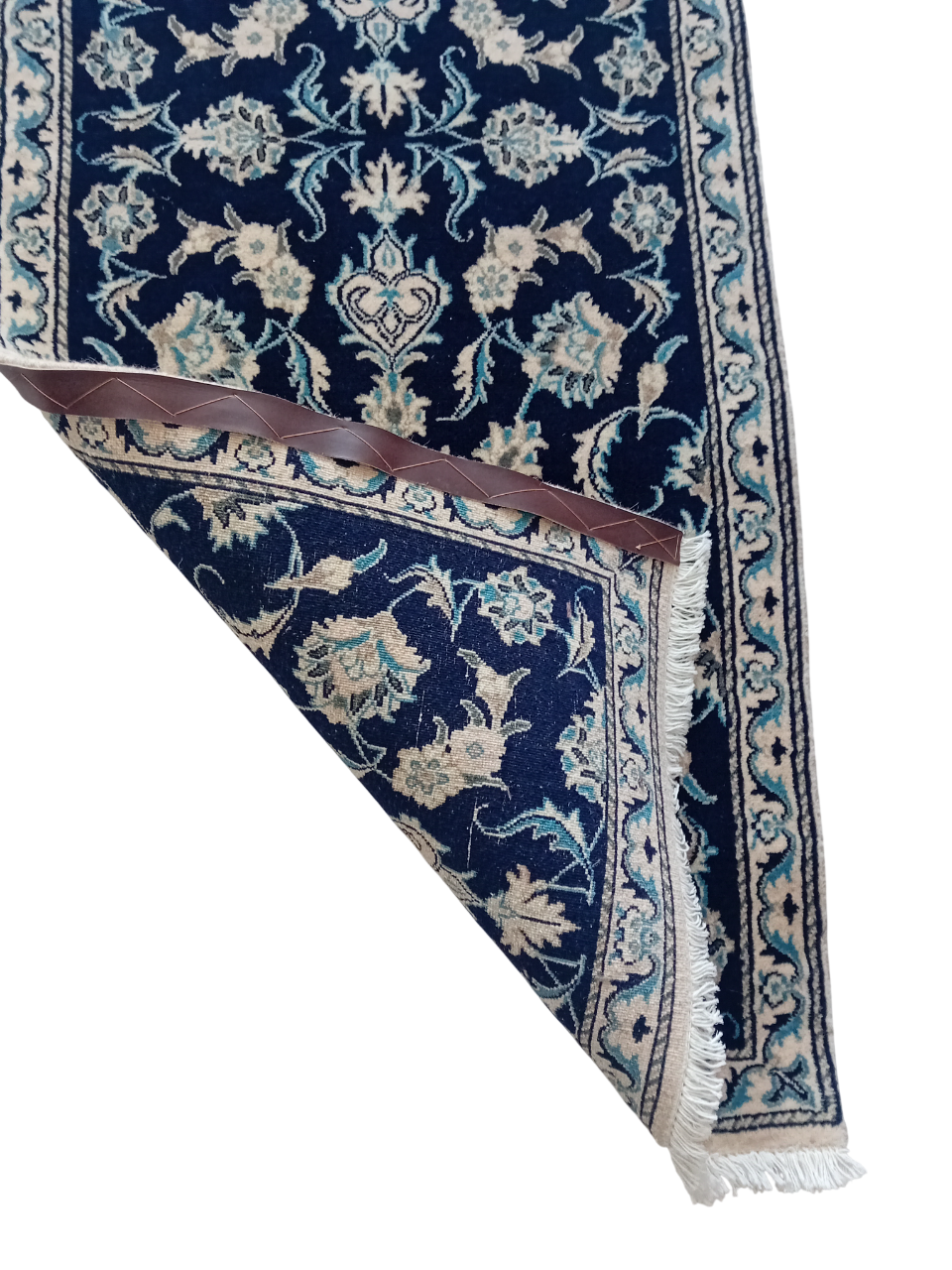 Tappeto Nain 200x80 cm in Lana, Seta e Cotone