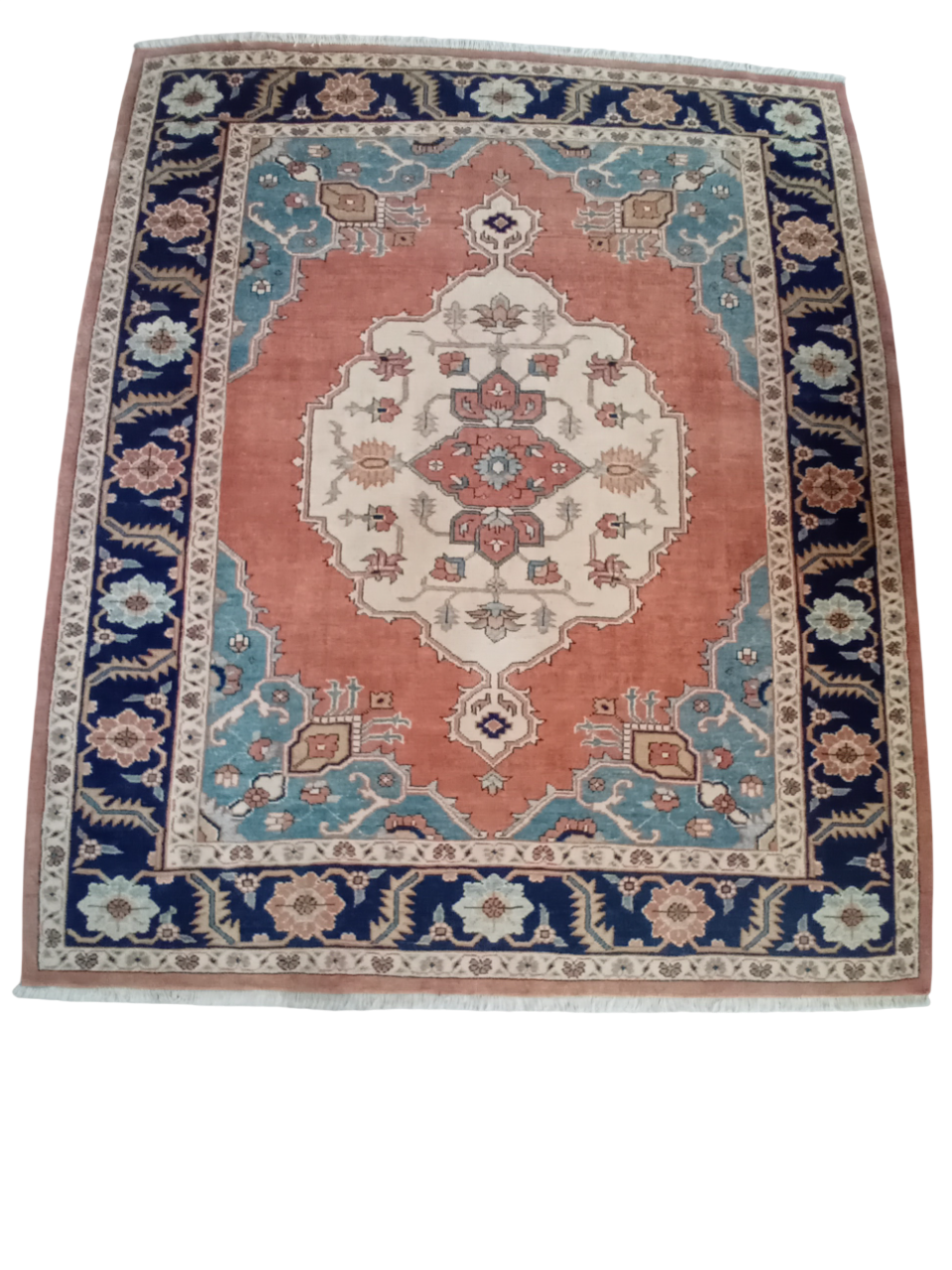 Tappeto Heriz 1,90x1,65 m in Lana e Cotone