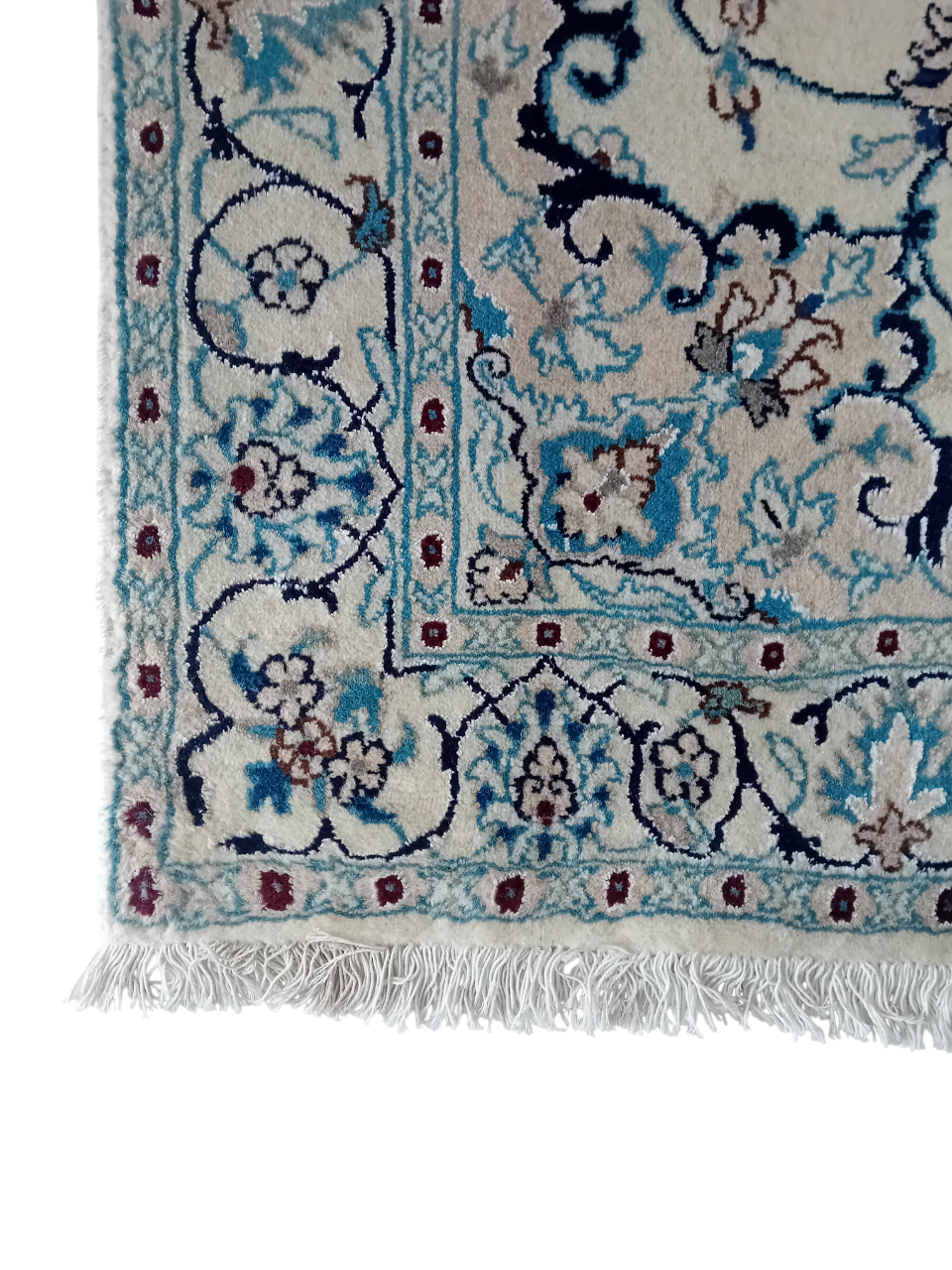 Tappeto Nain 2,00x1,20 m in Lana, Seta e Cotone