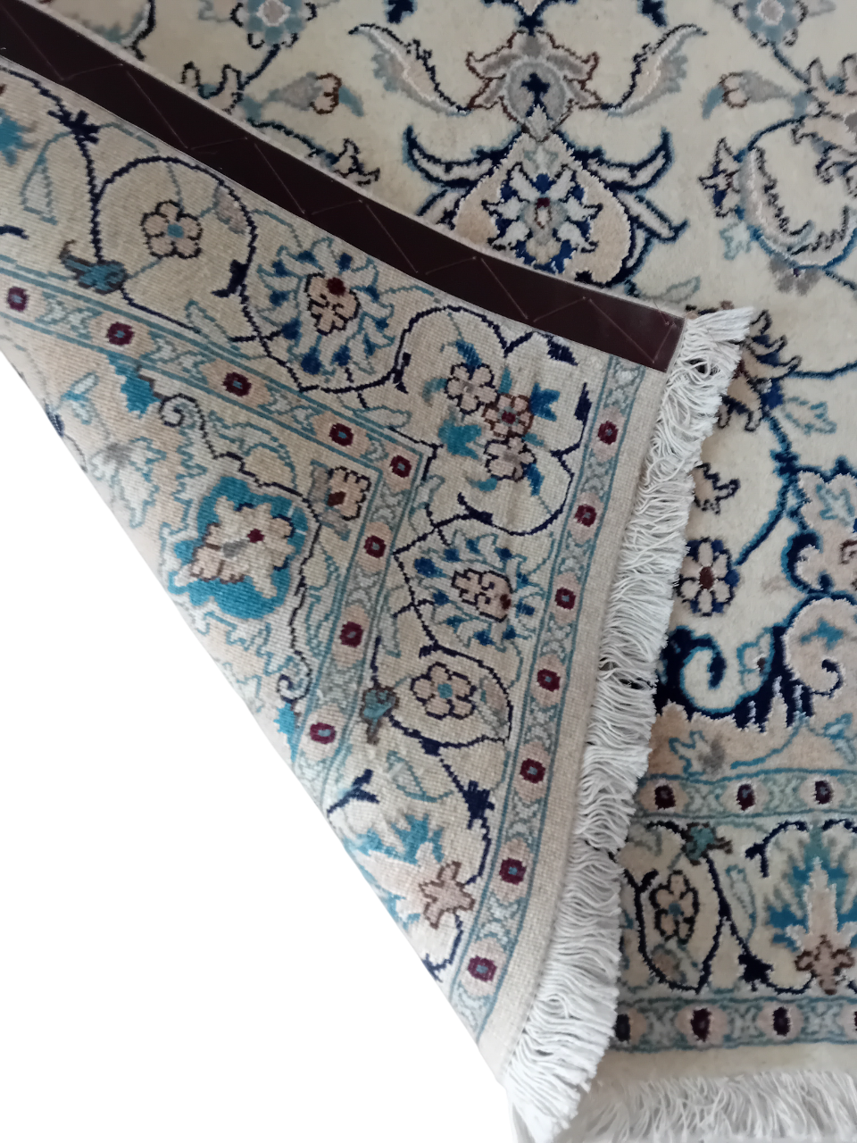 Tappeto Nain 2,00x1,20 m in Lana, Seta e Cotone