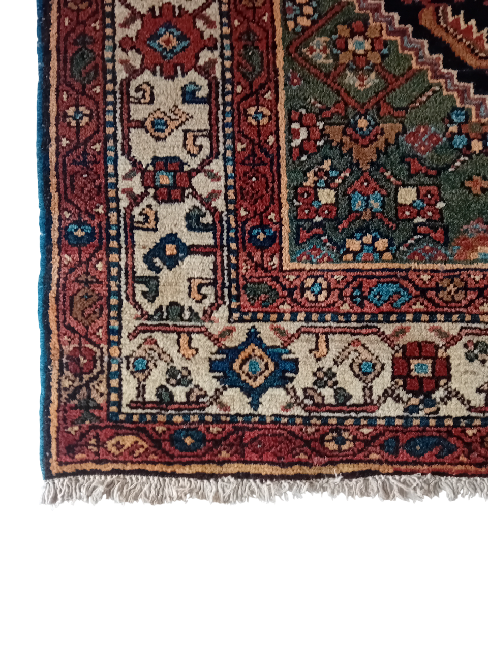 Tappeto Hamedan Vecchio 1,90x1,25 m in Lana e Cotone