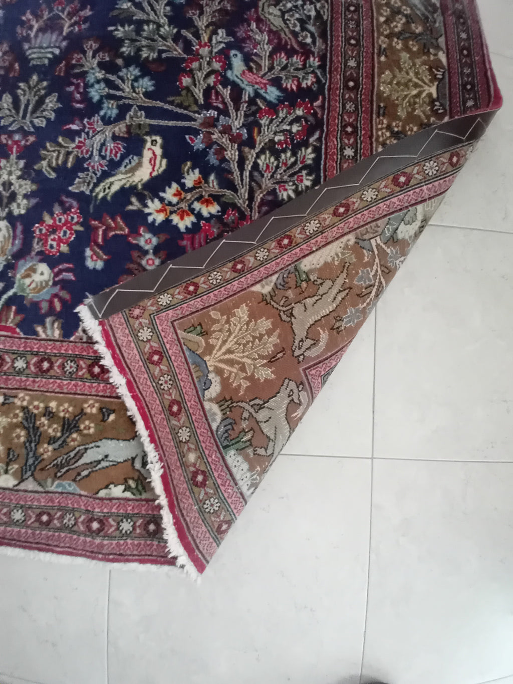 Tappeto Qum in Lana, Seta e Cotone