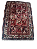 Tappeto Bakhtiar in Lana e Cotone 193×134 cm