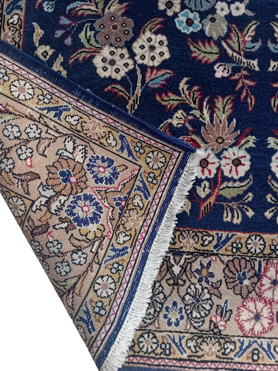 Tappeto Qum Vecchio in Lana e Cotone – 157x104 cm, Fatto a Mano