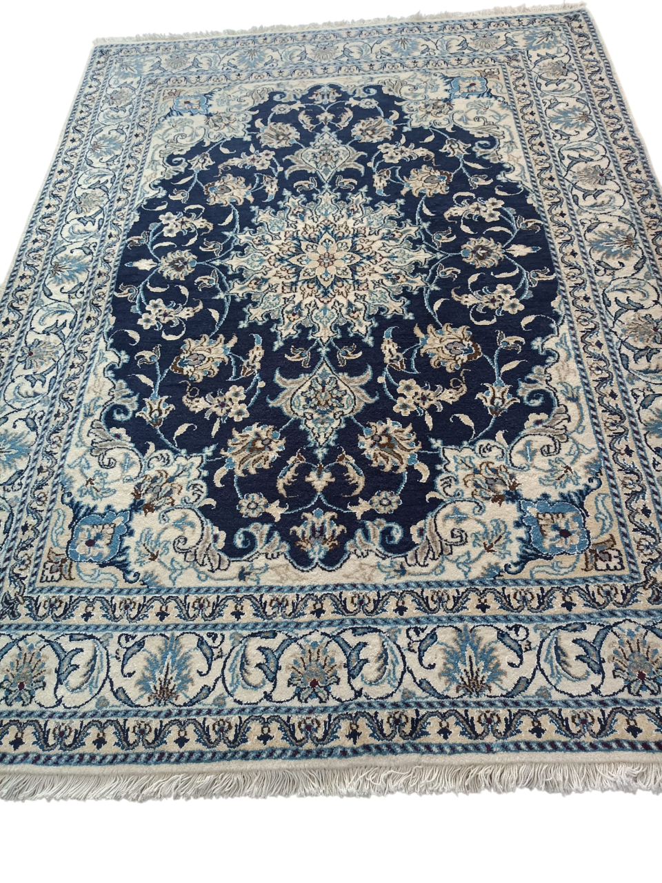 Tappeto Nain  200x150 cm – Lana e Seta di Alta Qualità