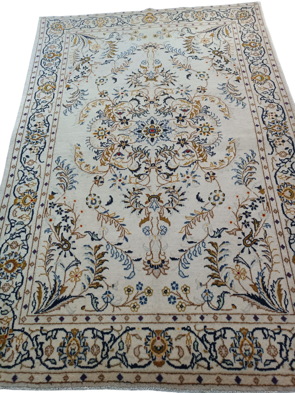 Tappeto Kashan di vecchia manifattura – Lana e cotone – 158 x 110 cm