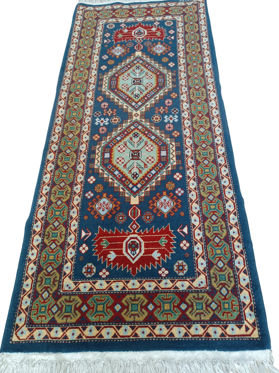 Tappeto Shirvan 143x63 cm – Lana e Cotone, Fatto a Mano Russo
